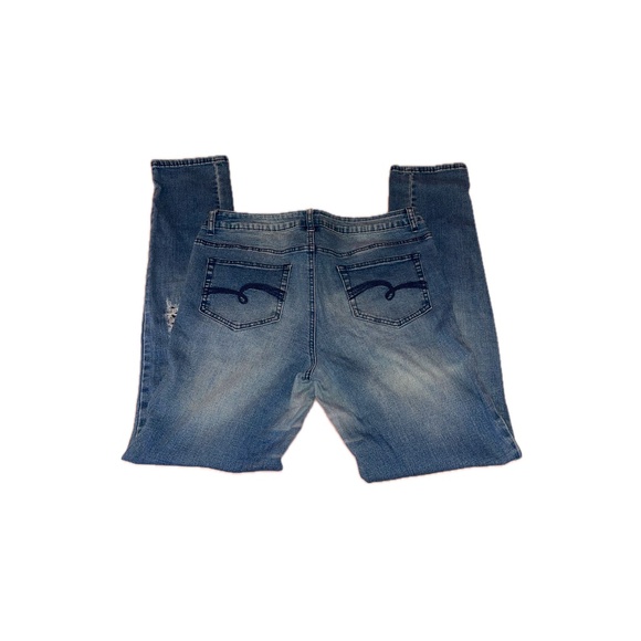 Justice Super Skinny Jeans with Rips (16 1/2) - Picture 2 of 2